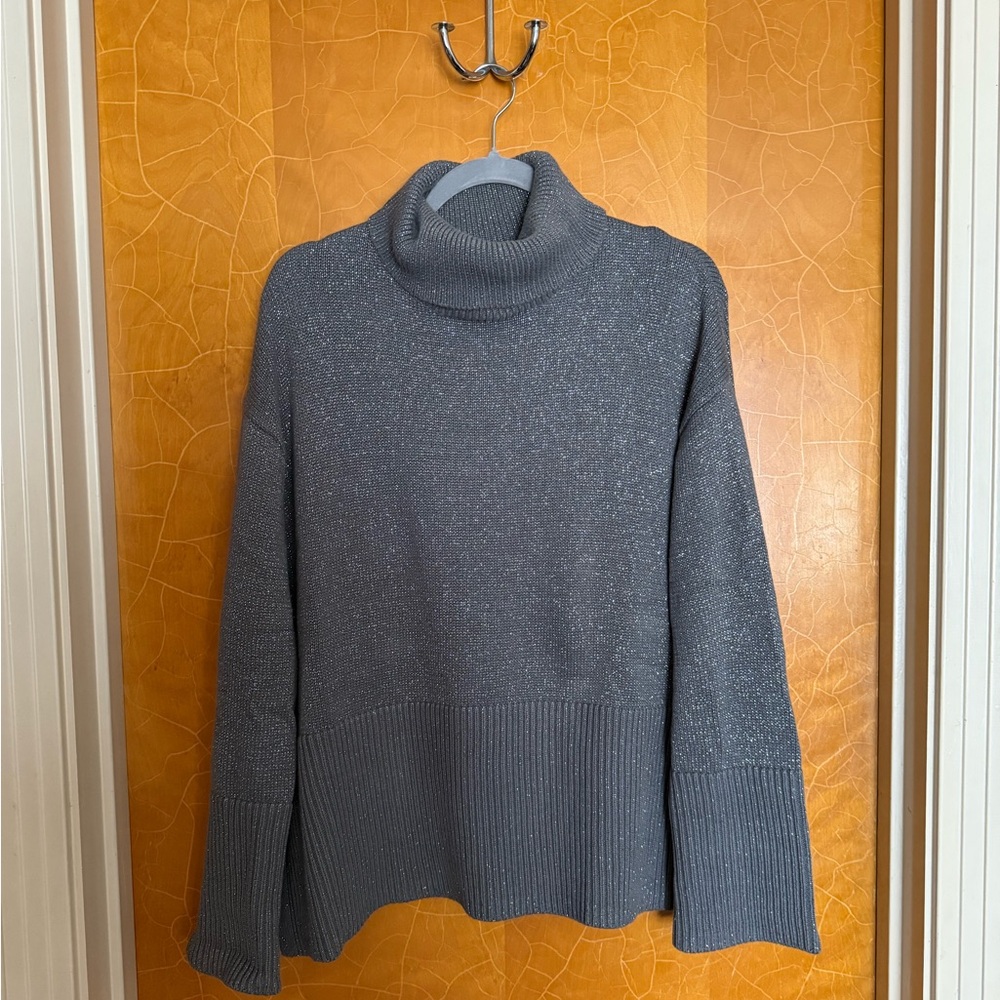 Gray/Silver Turtleneck Gap Sweater - image 1